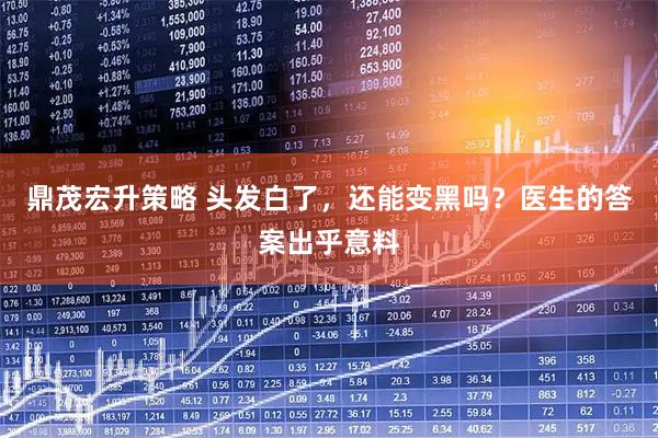 鼎茂宏升策略 头发白了，还能变黑吗？医生的答案出乎意料